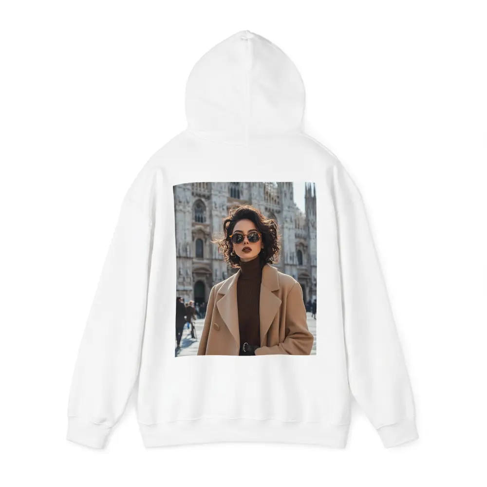 Stylish Woman Milan Cathedral Square Fashion – Hoodies
