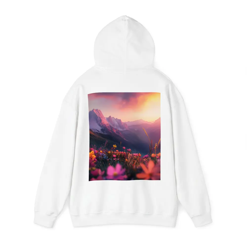 Alpine Wildflowers Meadow Mountain Sunset Glow – Hoodies
