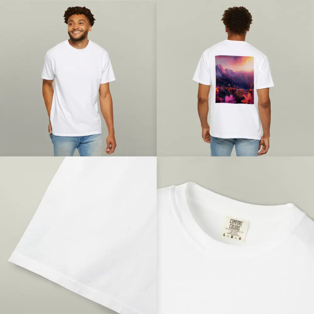 Alpine Wildflowers Meadow Mountain Sunset Glow – T-Shirts
