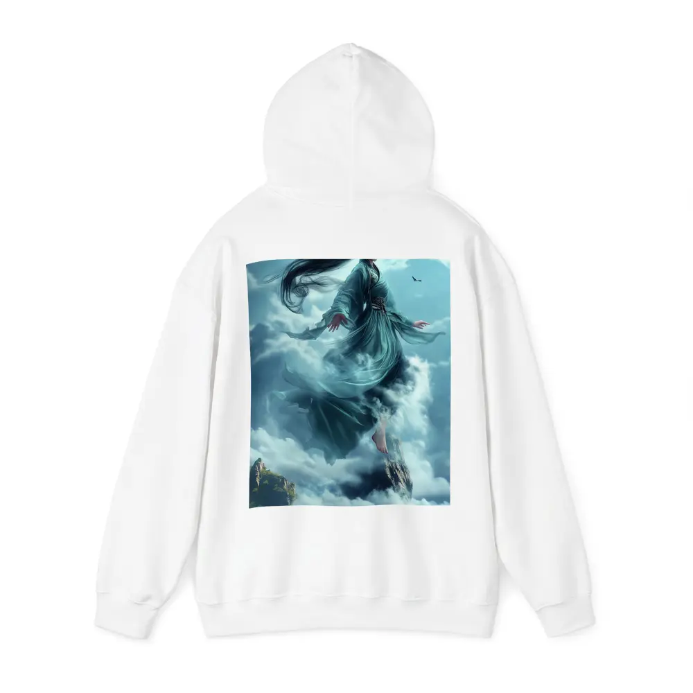 Chinese Goddess Flying Above Mountain Clouds – Hoodies