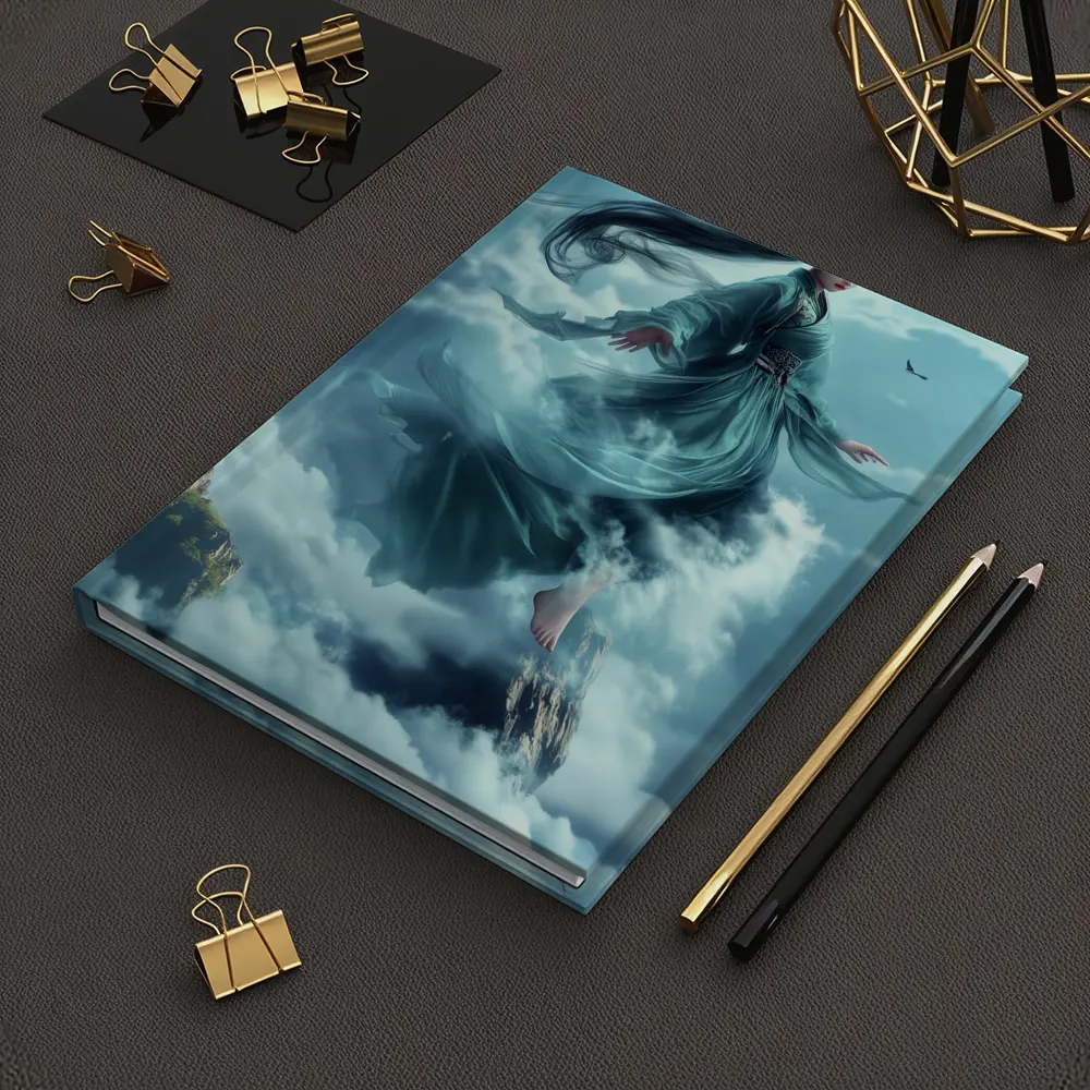 Chinese Goddess Flying Above Mountain Clouds – Notebooks