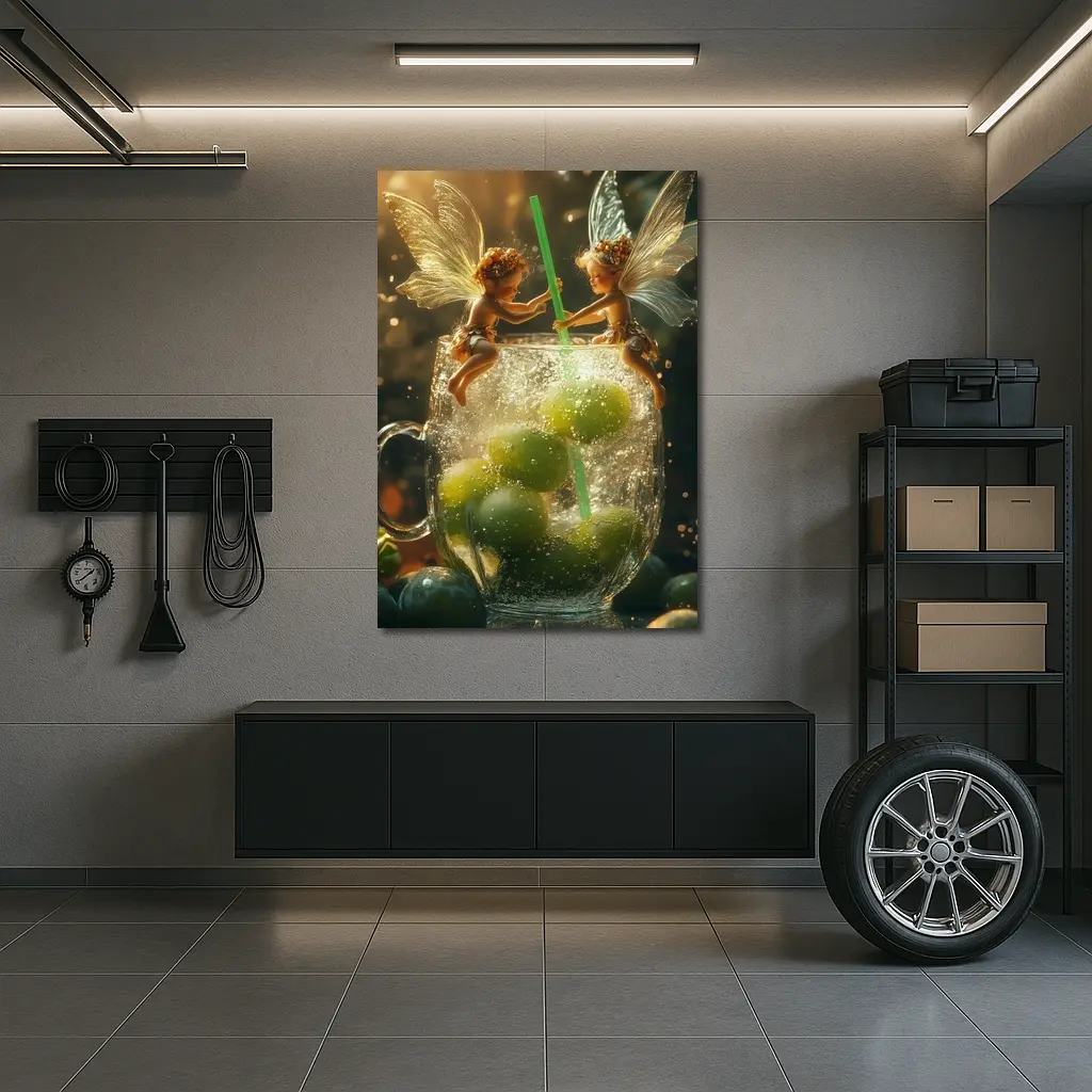 Fairy Fantasy Art Green Limes Glass – Wall Art