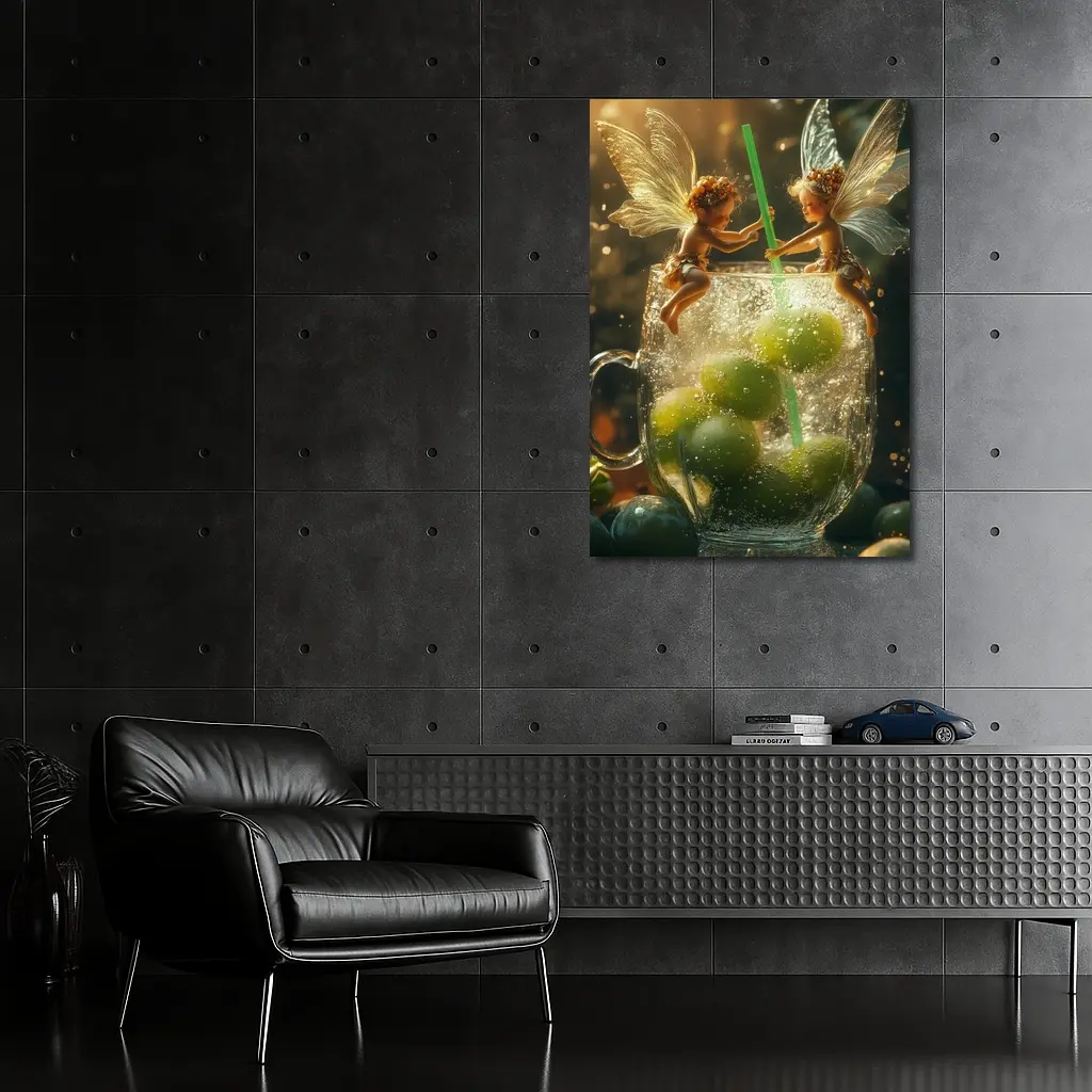Fairy Fantasy Art Green Limes Glass – Wall Art