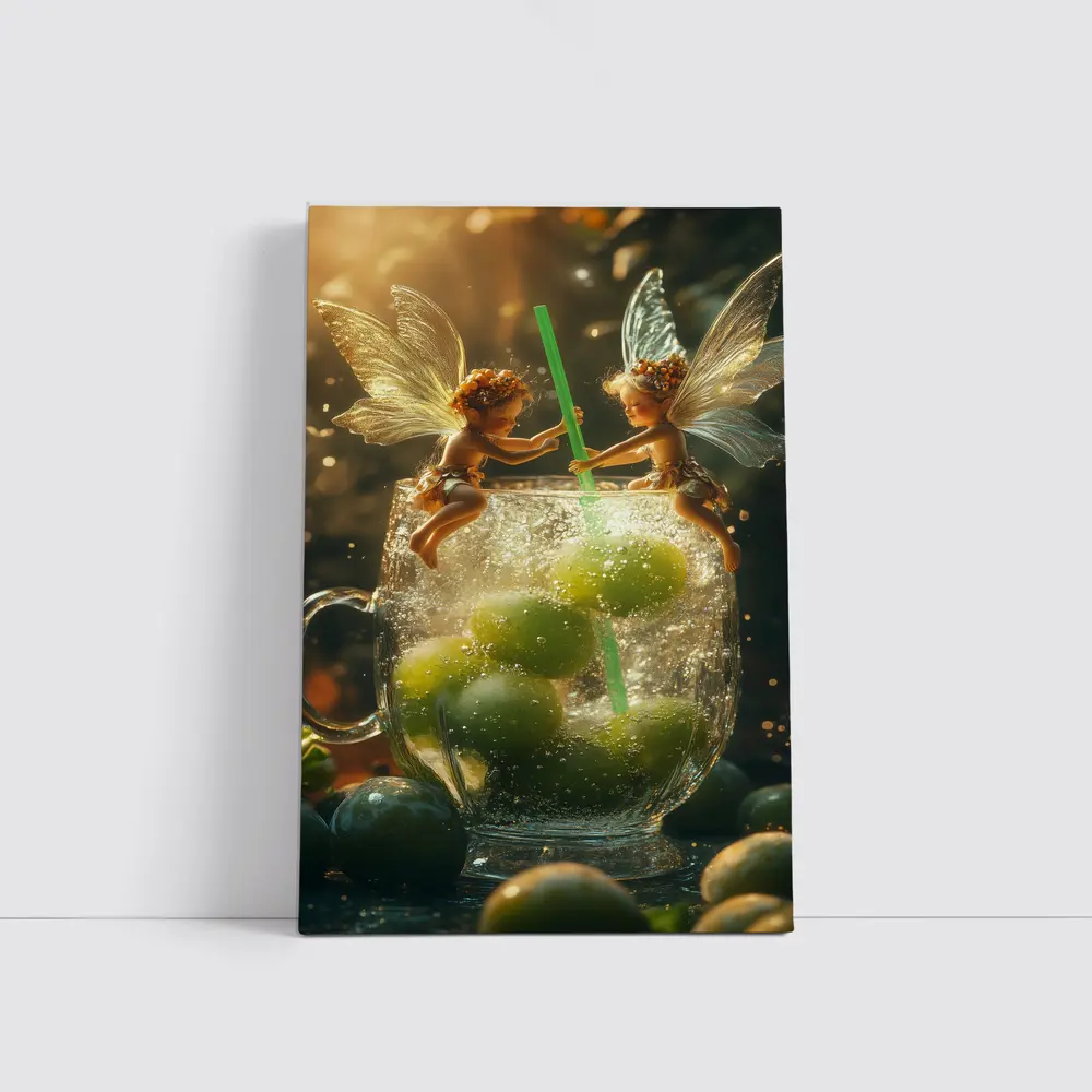 Fairy Fantasy Art Green Limes Glass – Wall Art