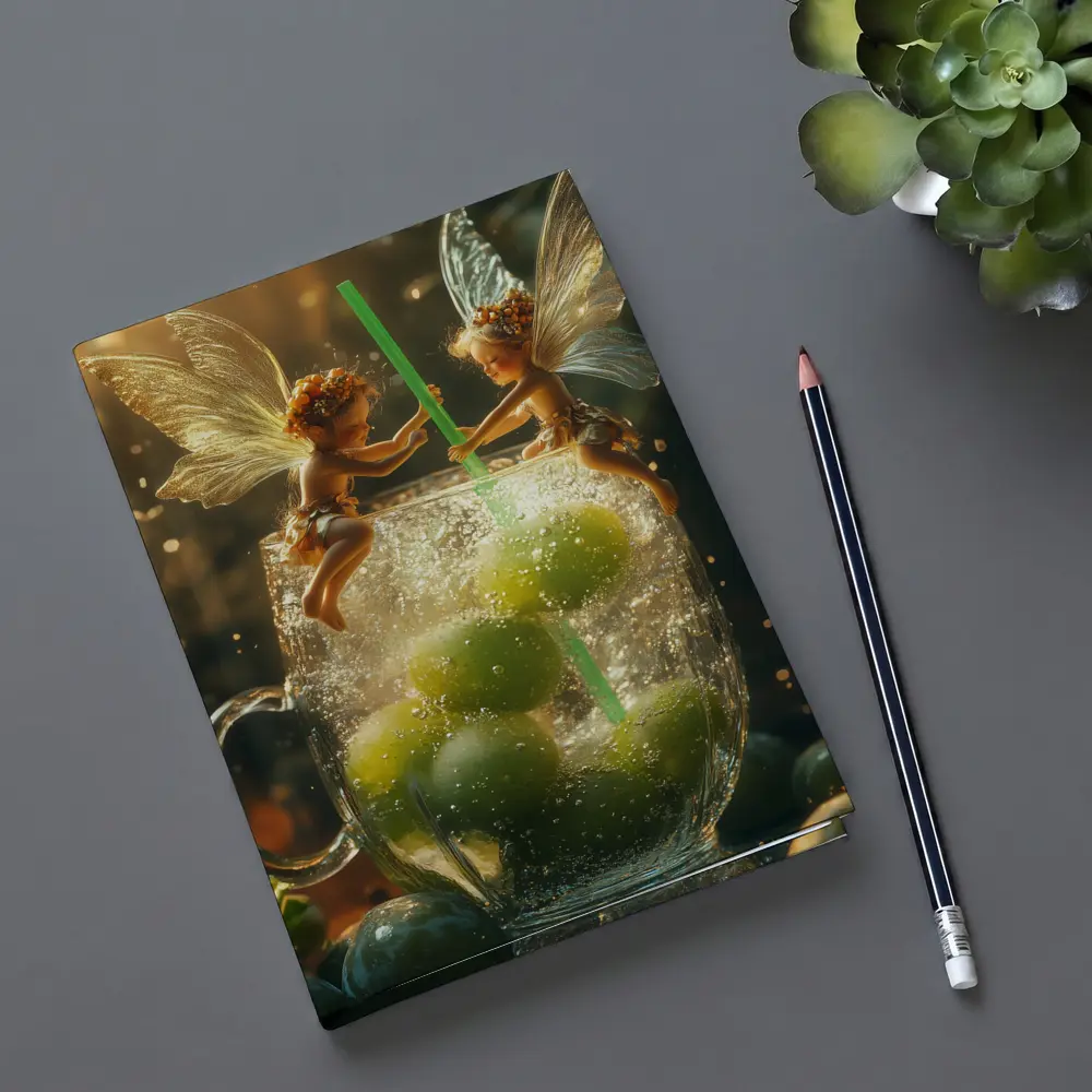Fairy Fantasy Art Green Limes Glass – Notebooks