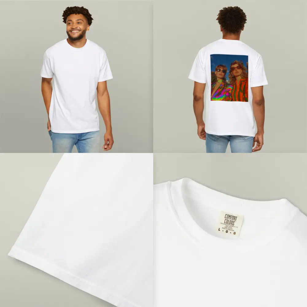 Two Women Retro Fashion Bold Colorful Style – T-Shirts