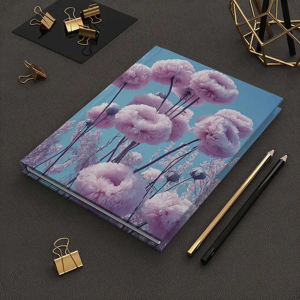 Pink Peonies Against Blue Sky – Notebooks