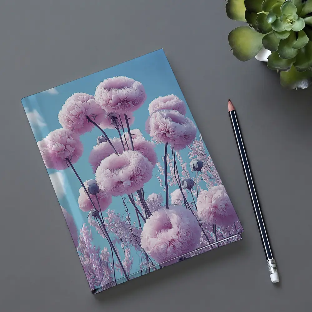 Pink Peonies Against Blue Sky – Notebooks