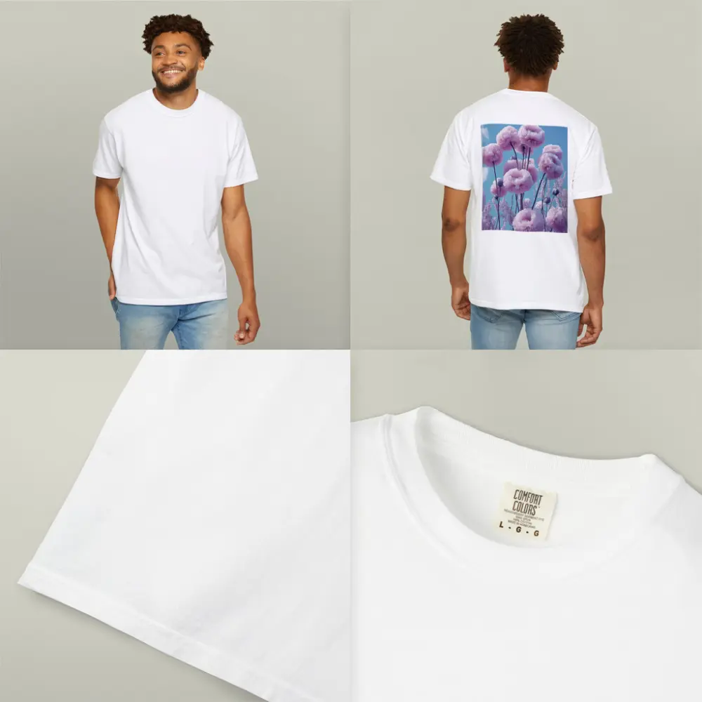 Pink Peonies Against Blue Sky – T-Shirts