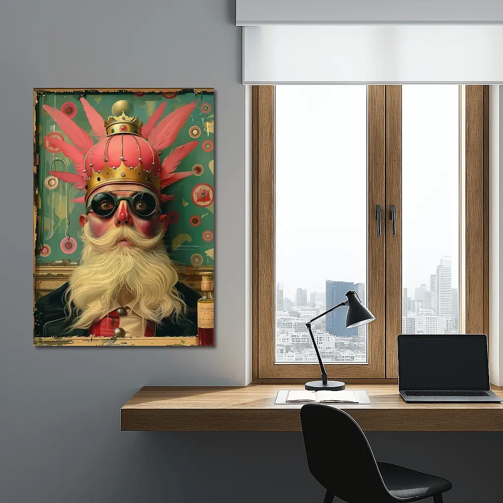 Eccentric King Portrait Pop Art Style – Wall Art