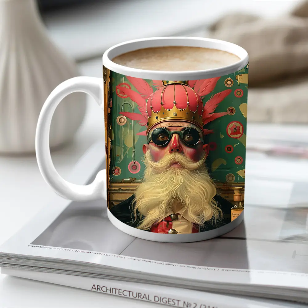 Eccentric King Portrait Pop Art Style – Mugs