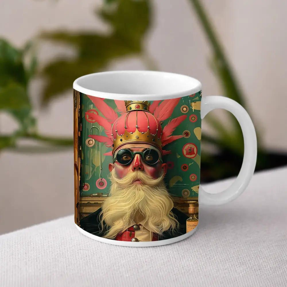 Eccentric King Portrait Pop Art Style – Mugs