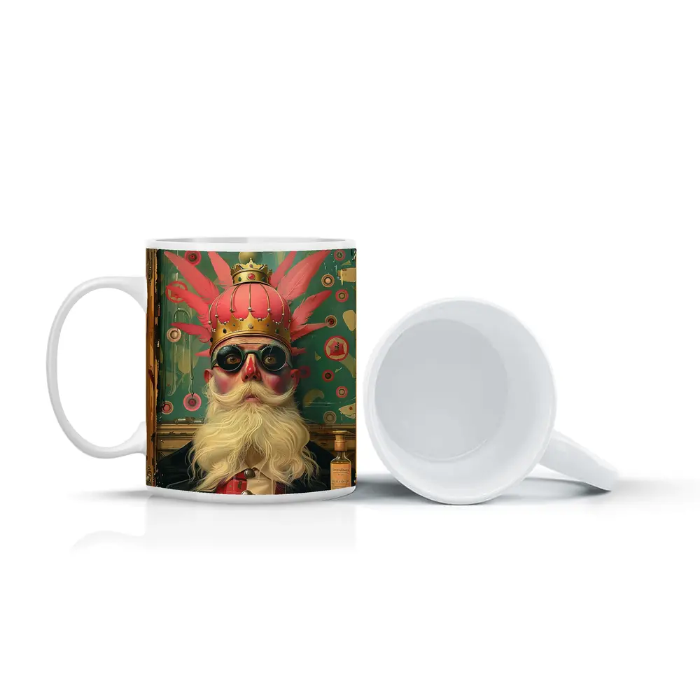 Eccentric King Portrait Pop Art Style – Mugs
