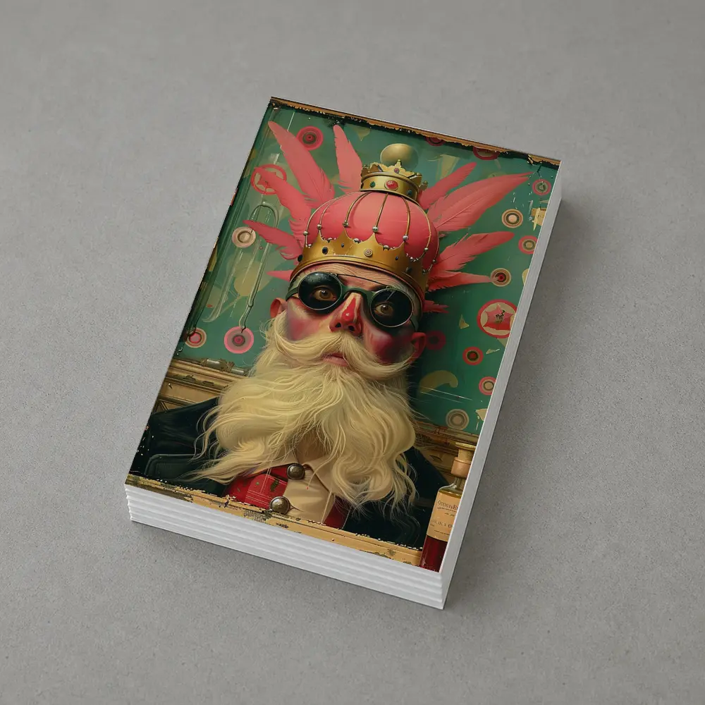 Eccentric King Portrait Pop Art Style – Postcards