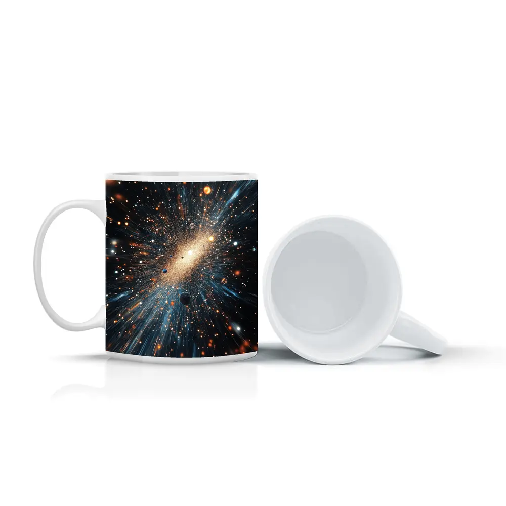 Deep Space Galaxy Explosion Stars Blue – Mugs
