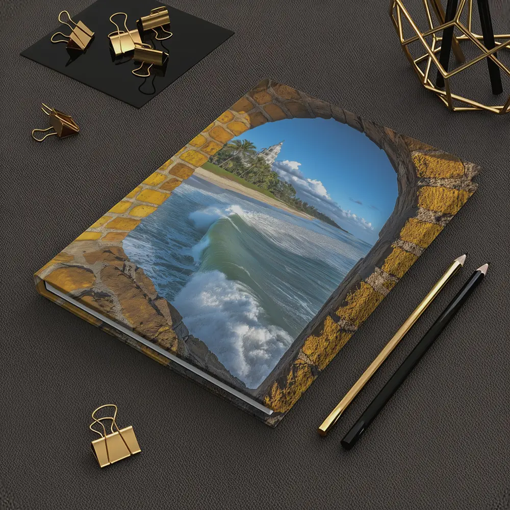 Ocean Waves Through Stone Arch Coastal – Notebooks