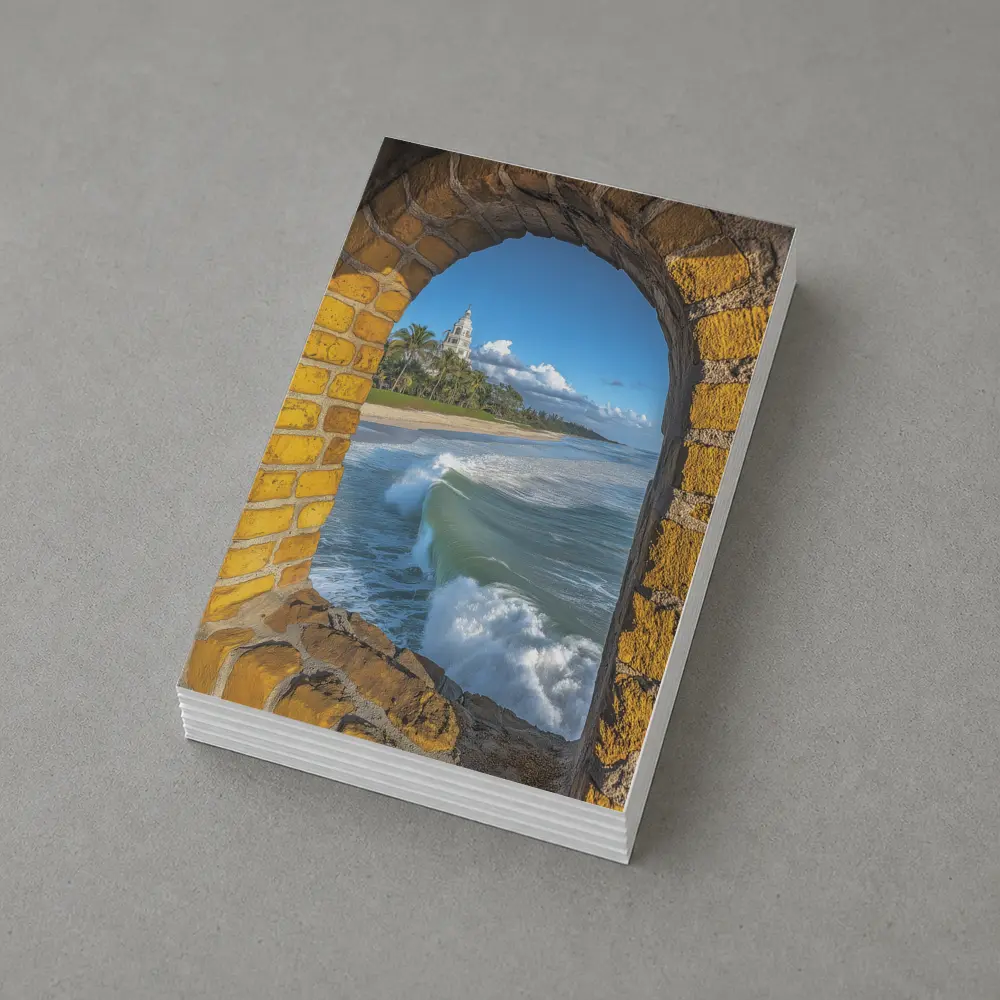 Ocean Waves Through Stone Arch Coastal – Postcards