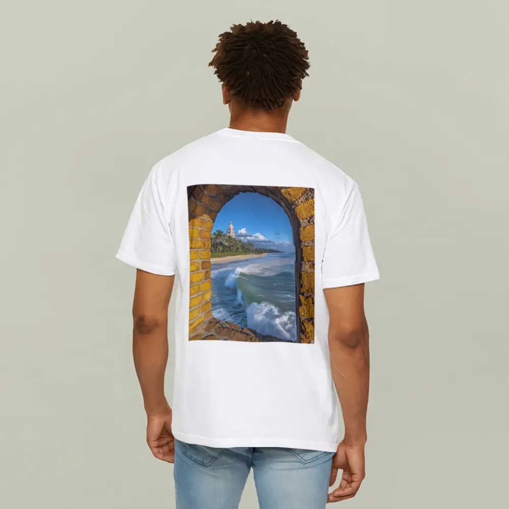 Ocean Waves Through Stone Arch Coastal – T-Shirts