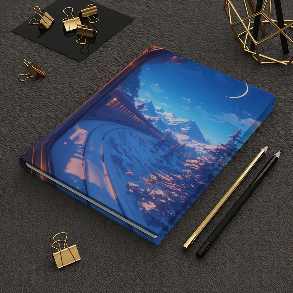 Anime Train Ride Snowy Mountain Night – Notebooks