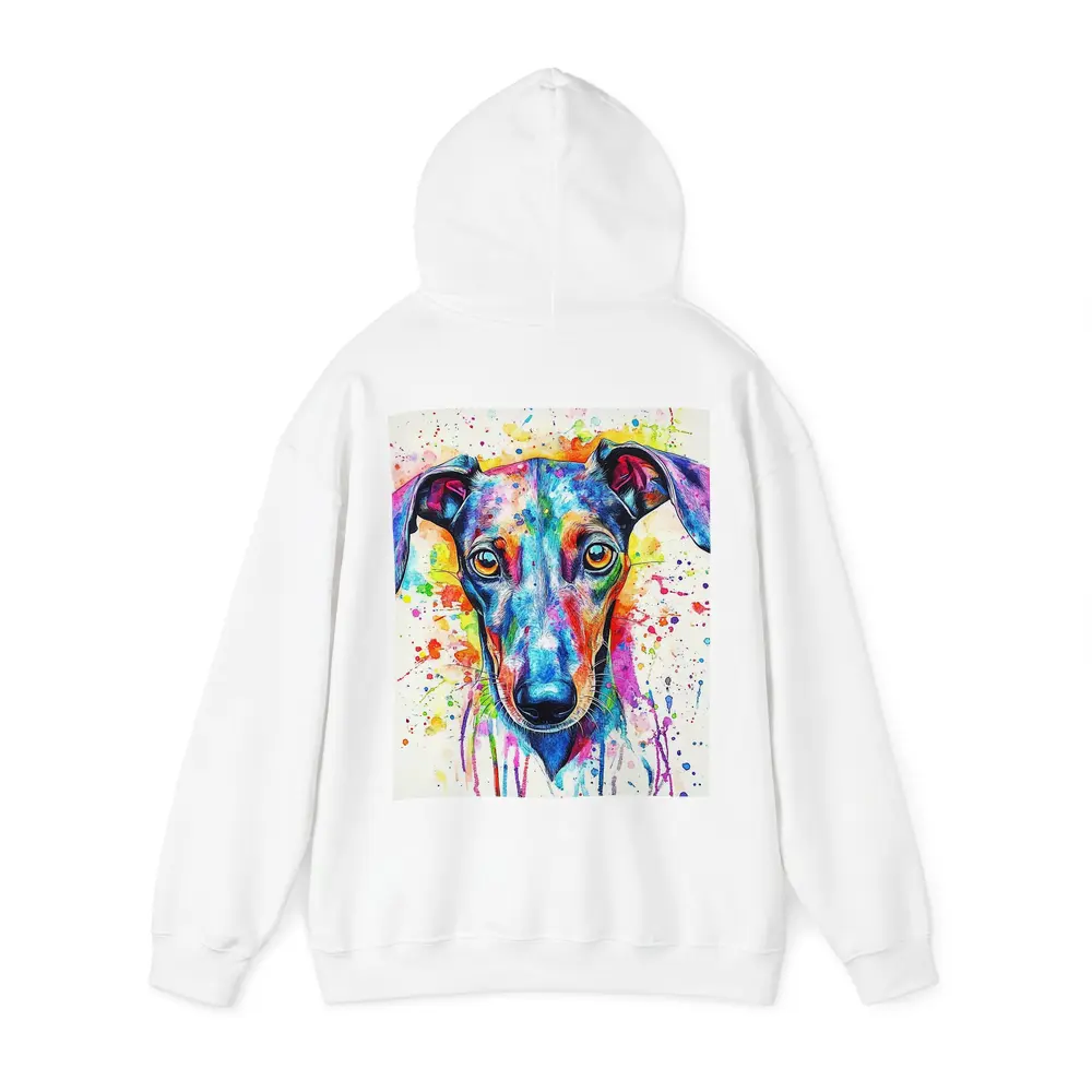 Colorful Greyhound Dog Watercolor Splatter Art – Hoodies