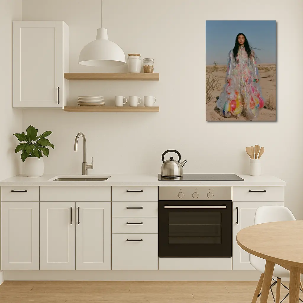 Woman Plastic Dress Desert Fashion Art – Wall Art