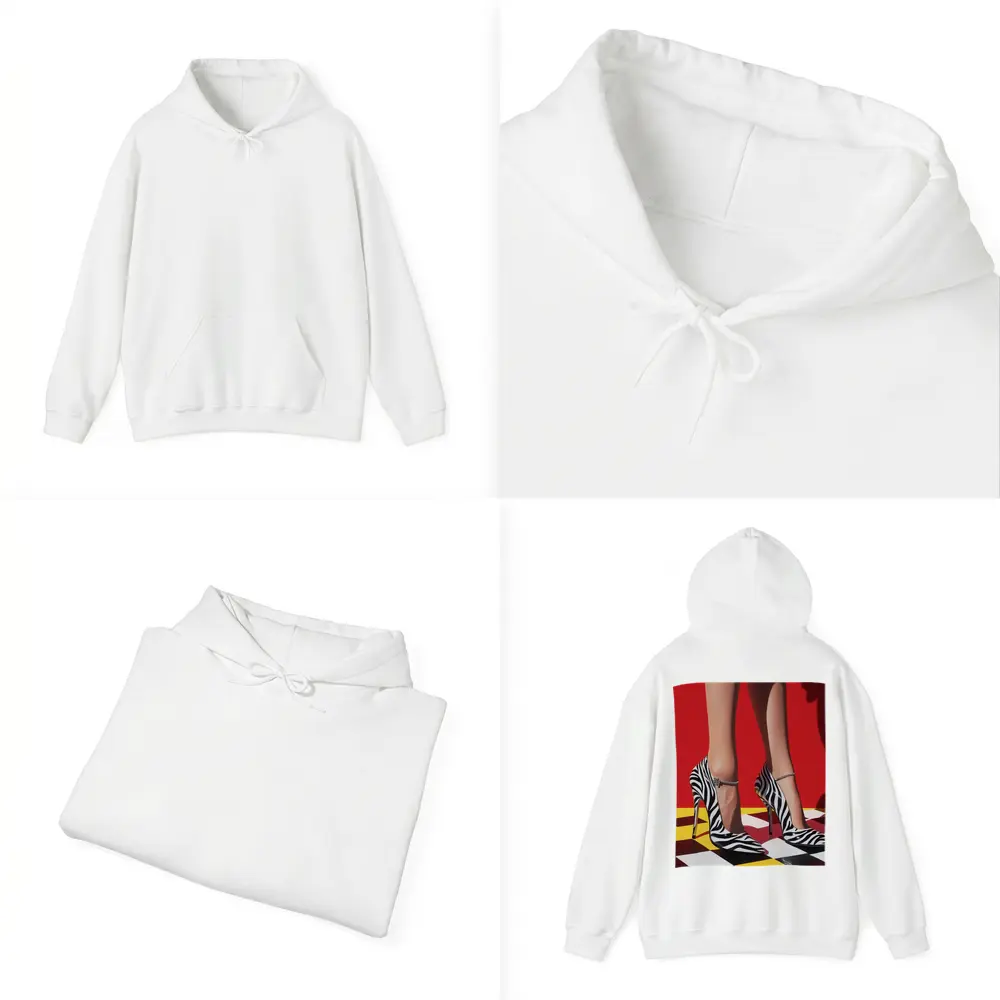 Zebra Print Heels Red Checkered Floor – Hoodies