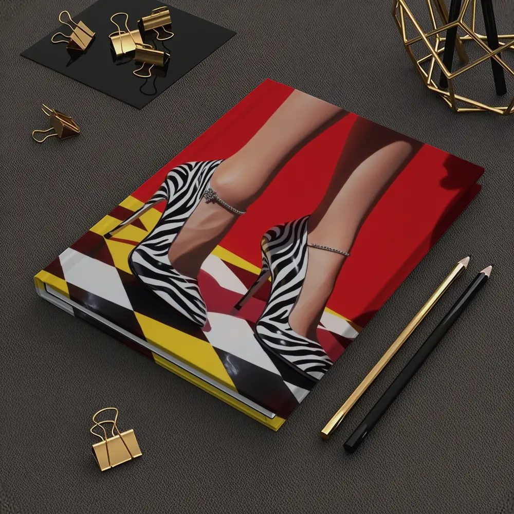 Zebra Print Heels Red Checkered Floor – Notebooks