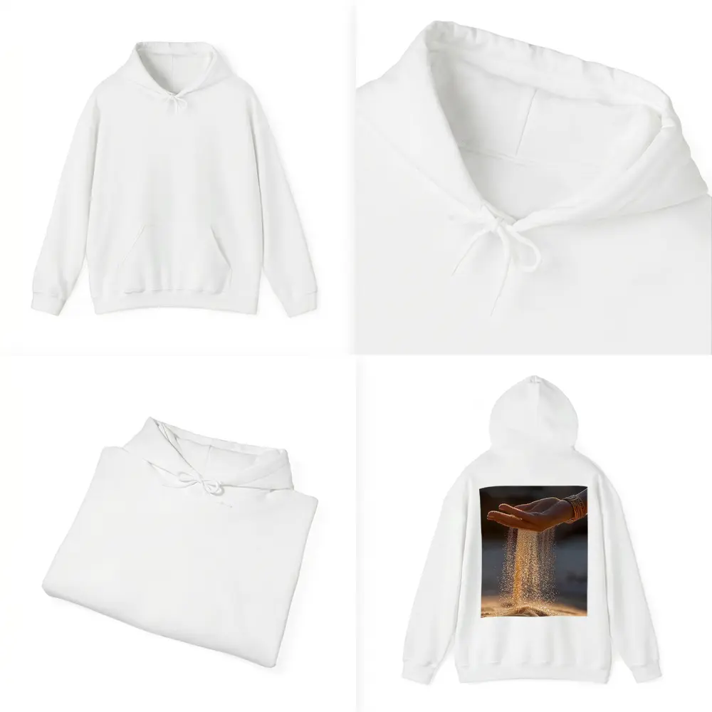 Sand Falling Through Hand Desert Setting – Hoodies