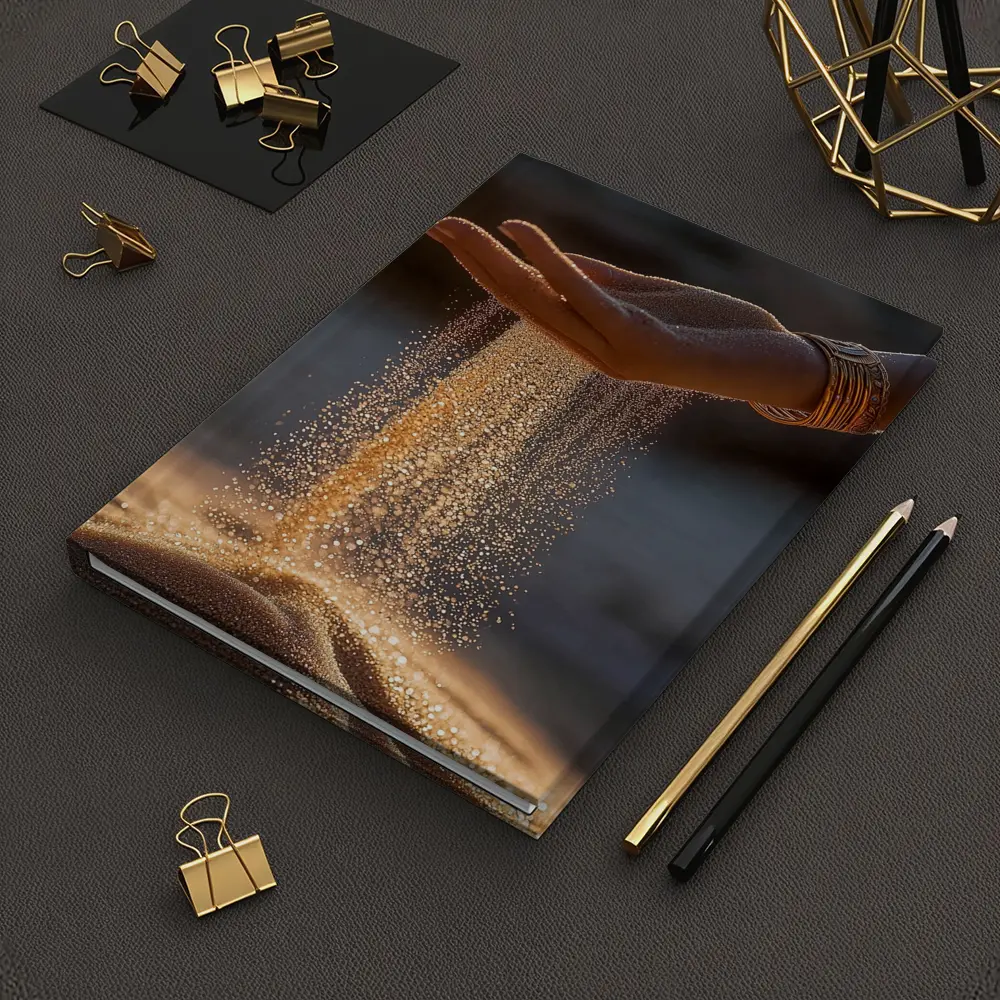 Sand Falling Through Hand Desert Setting – Notebooks