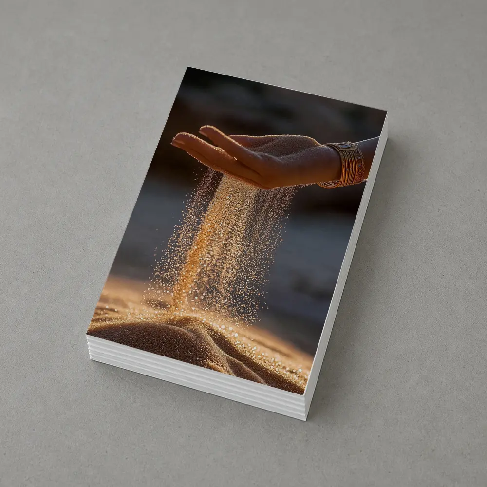 Sand Falling Through Hand Desert Setting – Postcards