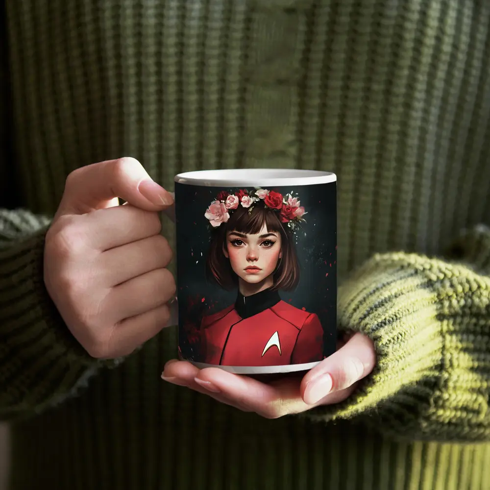 Star Trek Red Uniform Girl Floral Crown – Mugs