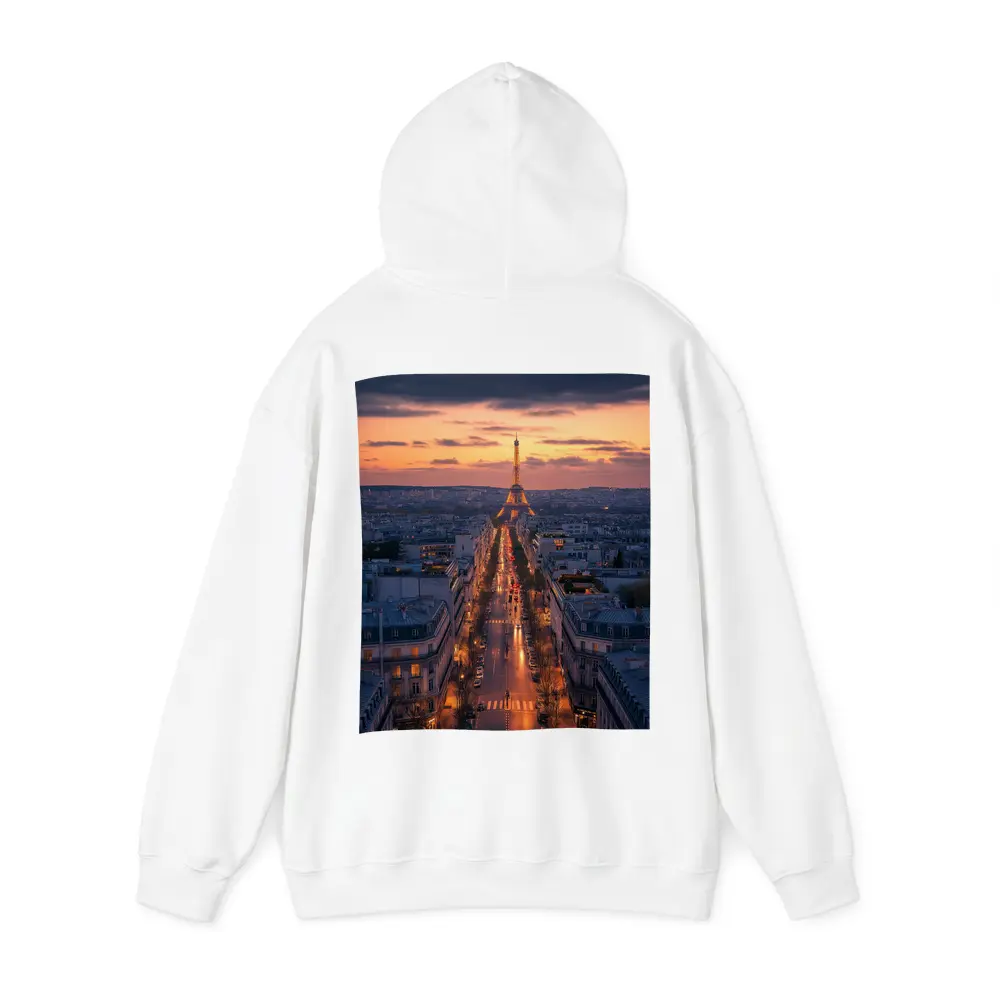 Eiffel Tower Paris Avenue At Dusk – Hoodies