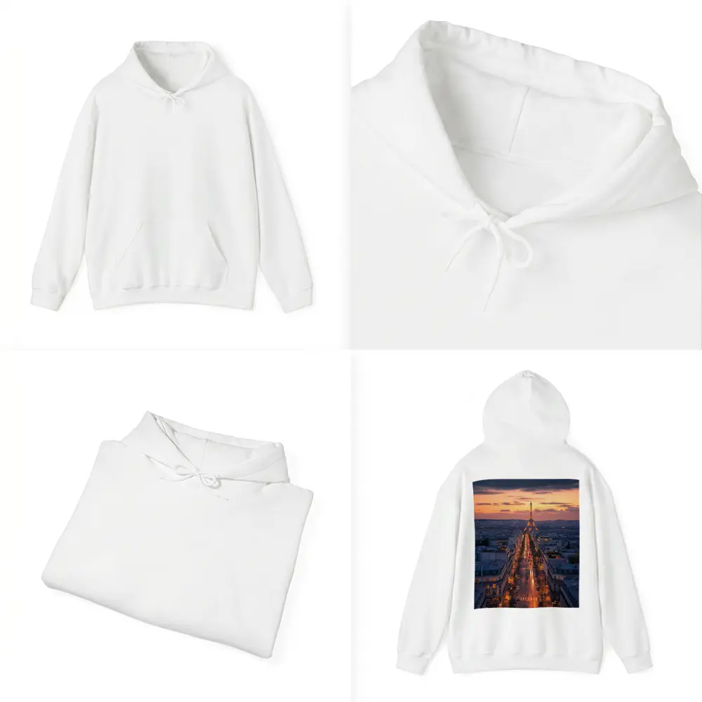 Eiffel Tower Paris Avenue At Dusk – Hoodies