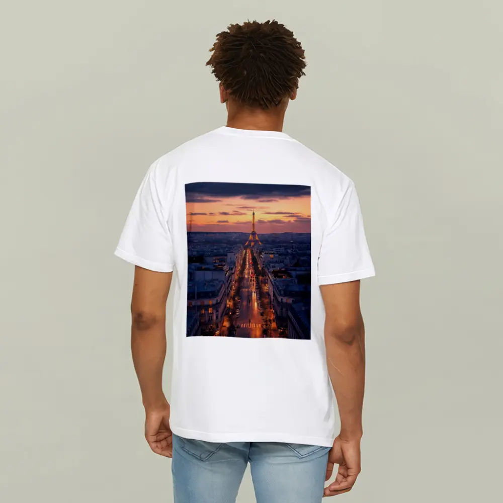 Eiffel Tower Paris Avenue At Dusk – T-Shirts