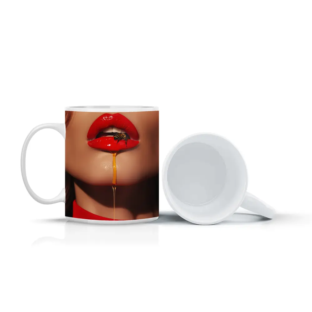 Red Lips Honey Drip Bee Fashion – Mugs