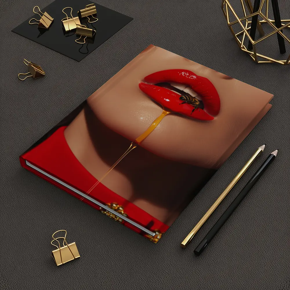 Red Lips Honey Drip Bee Fashion – Notebooks