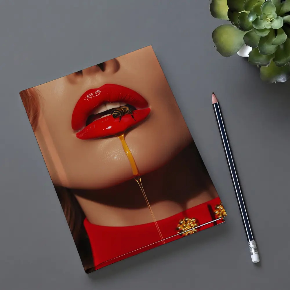 Red Lips Honey Drip Bee Fashion – Notebooks
