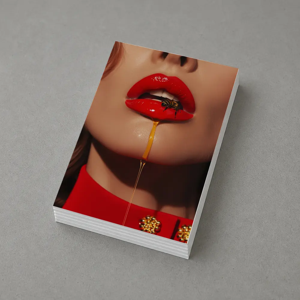 Red Lips Honey Drip Bee Fashion – Postcards