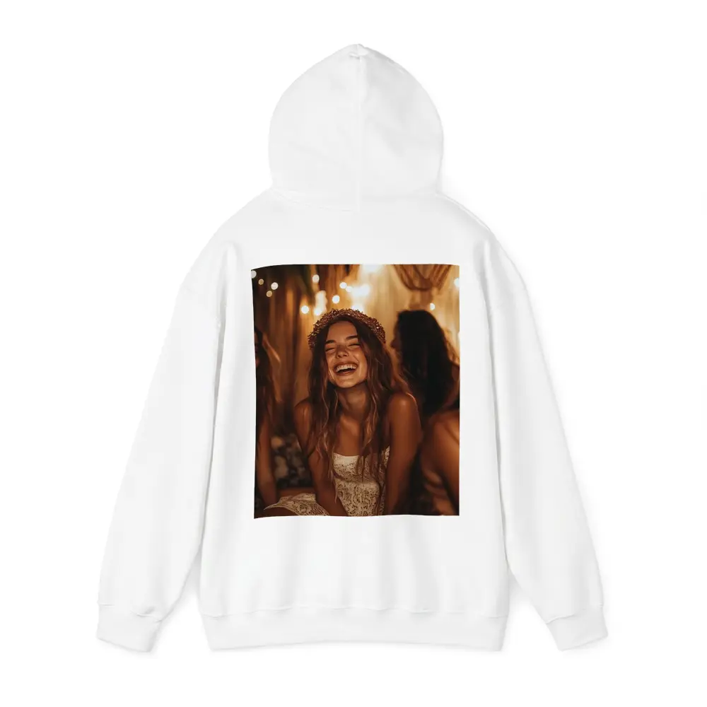 Laughing Women Friends Boho String Lights – Hoodies
