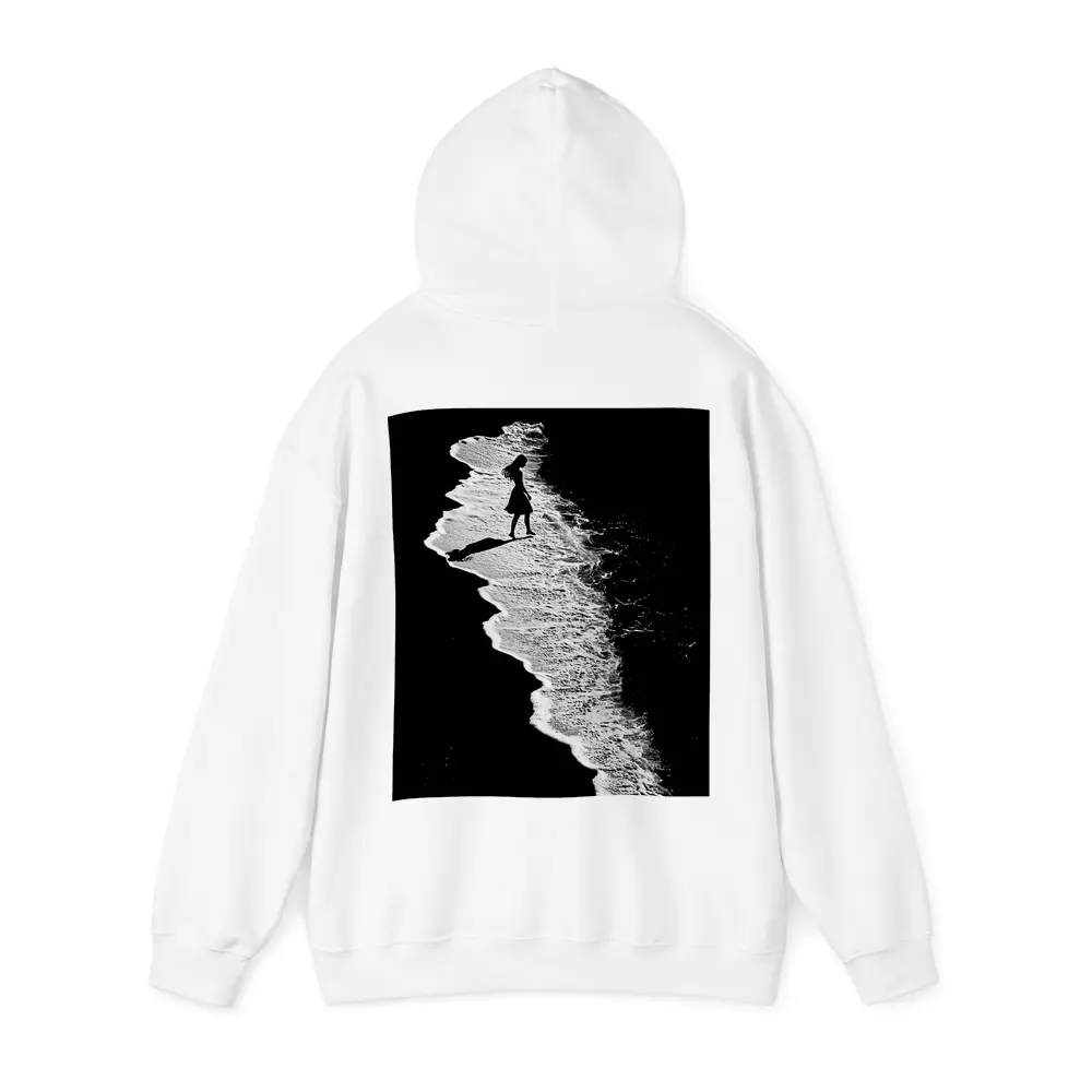 Girl Silhouette Walking Along Ocean Shore – Hoodies