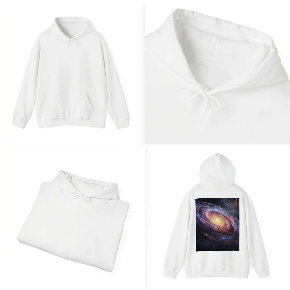 Spiral Galaxy Glowing Core Deep Space Art – Hoodies