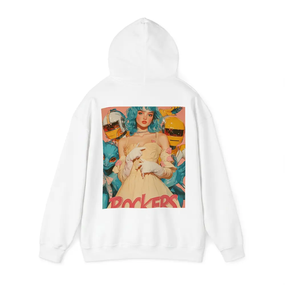 Punk Rockers Girl Blue Hair Retro Art – Hoodies