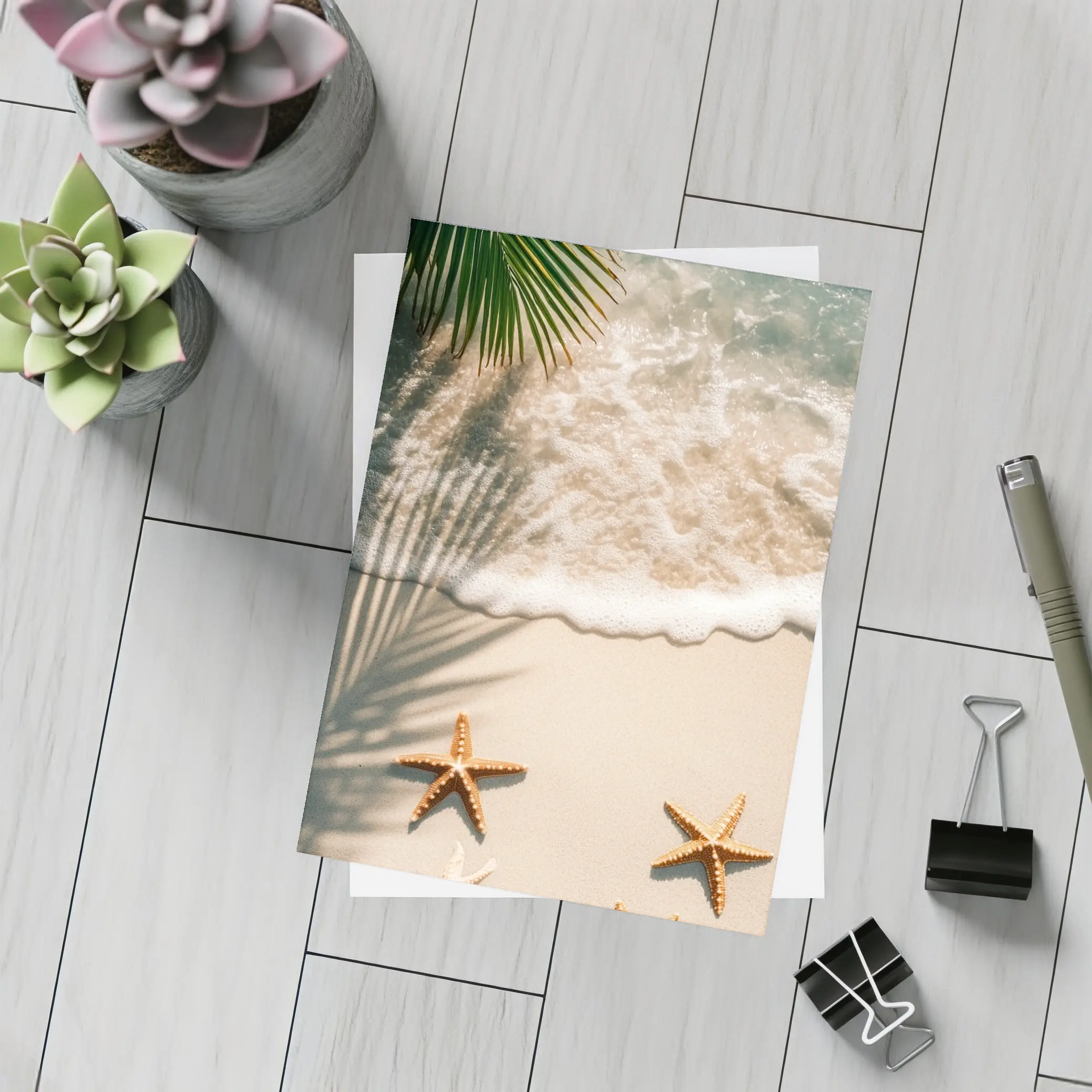 Starfish on Sandy Tropical Beach Shore – Postcards