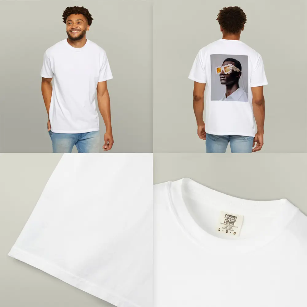 Popcorn Covered Sunglasses Man White Background – T-Shirts