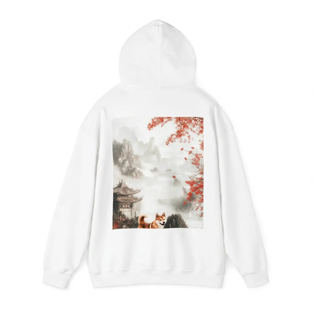 Shiba Inu Dog Chinese Ink Landscape Art – Hoodies