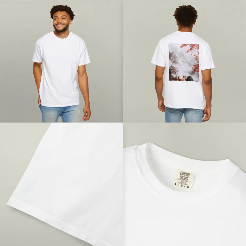 Shiba Inu Dog Chinese Ink Landscape Art – T-Shirts