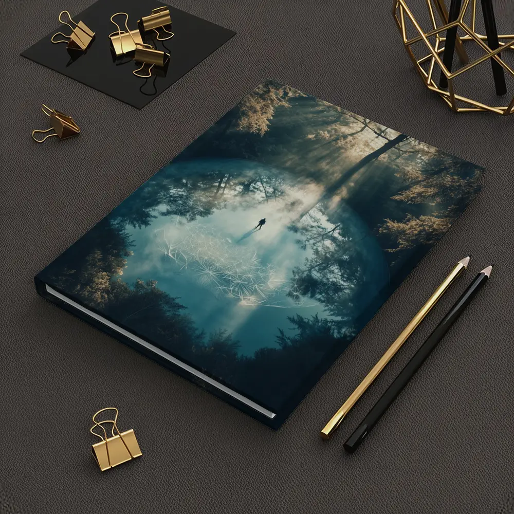 Lone Figure Forest Sacred Geometry Portal – Notebooks