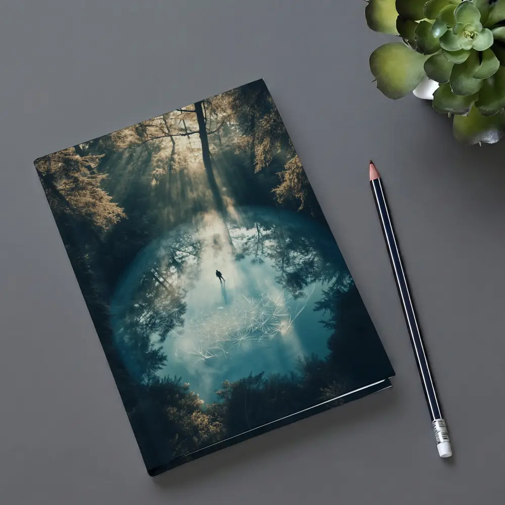 Lone Figure Forest Sacred Geometry Portal – Notebooks