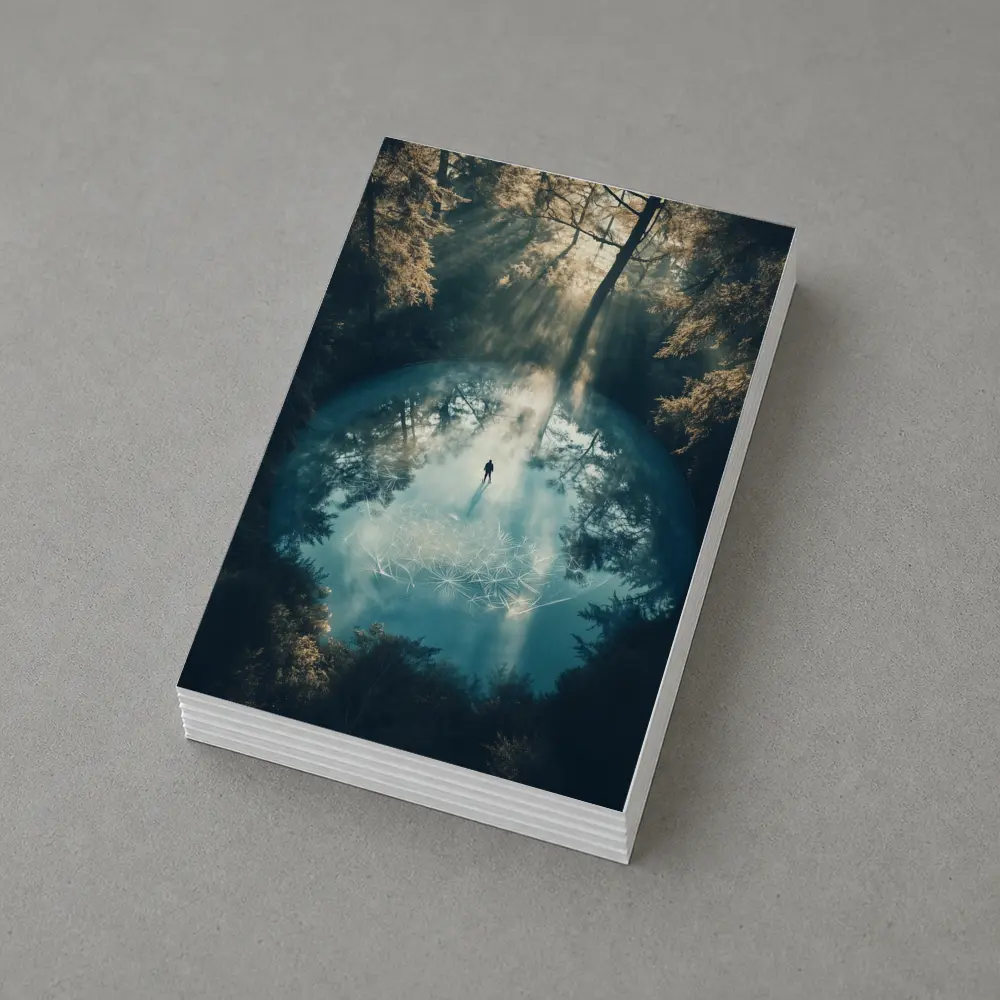 Lone Figure Forest Sacred Geometry Portal – Postcards