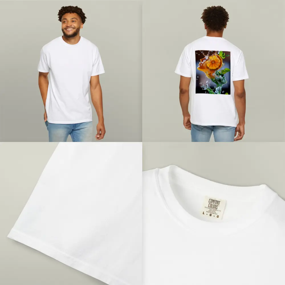 Orange Citrus Woman Face Water Splash Art – T-Shirts